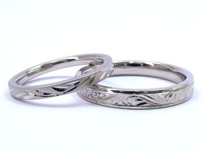 ふたりで手作りした鍛造の結婚指輪