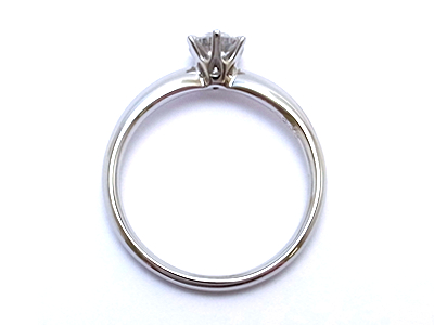 シンプルな6本爪の婚約指輪へリフォーム