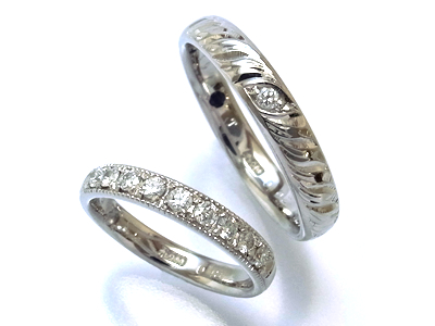 母の婚約指輪をリフォームして結婚指輪と婚約指輪を作る