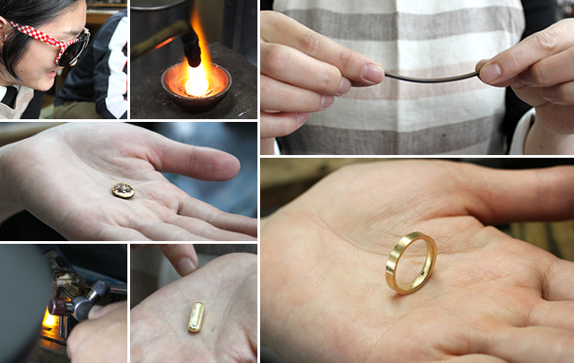 鍛造の手作り結婚指輪
