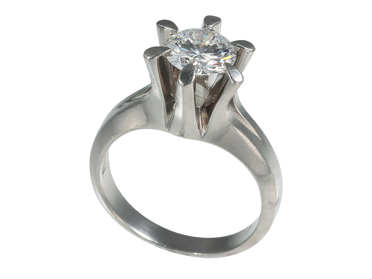 母の婚約指輪のリング枠をリフォームしてエタニティ結婚指輪に