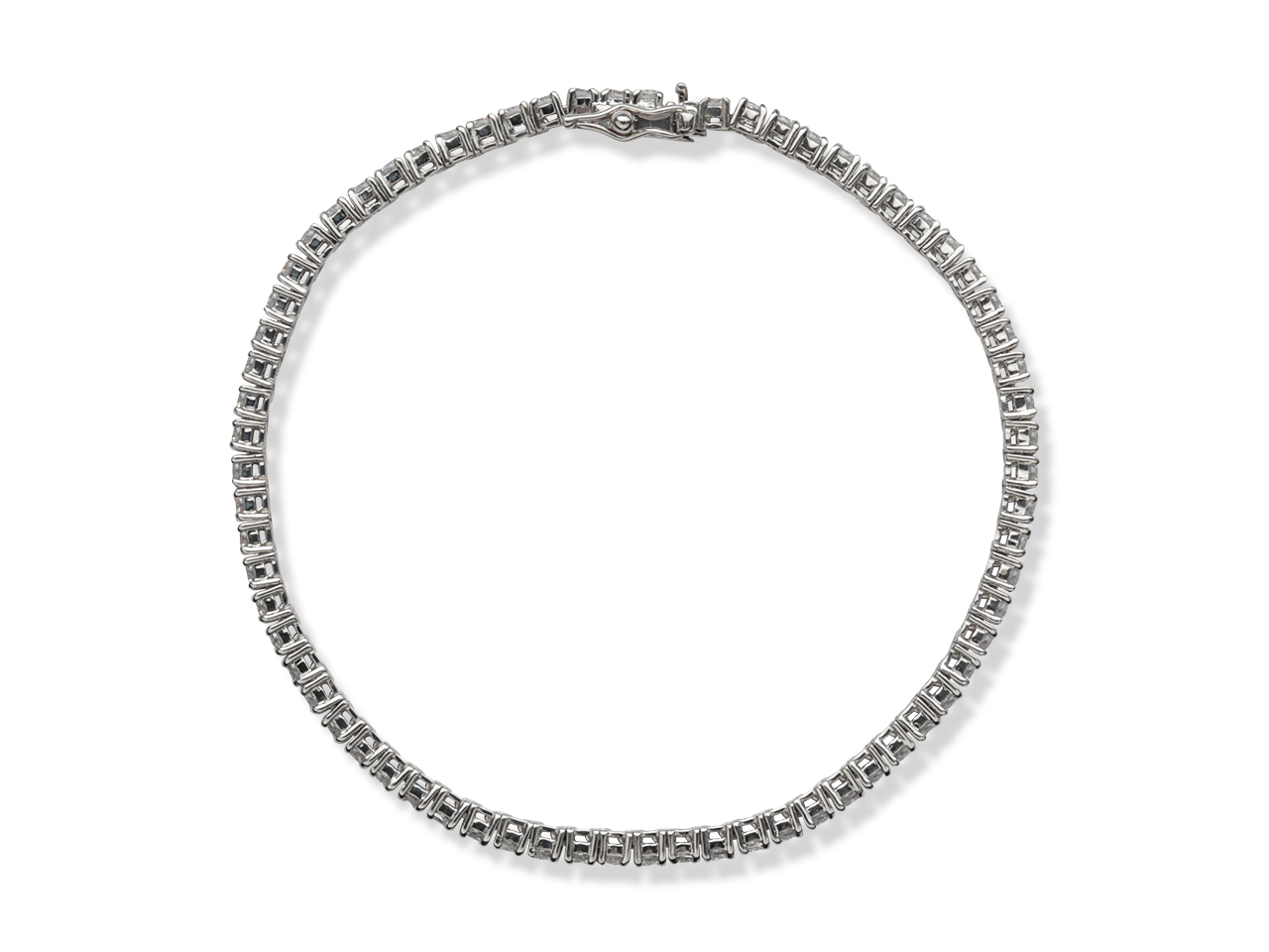 ピンクゴールド4本爪テニスブレスレット｜ダイヤ合計2.0ct