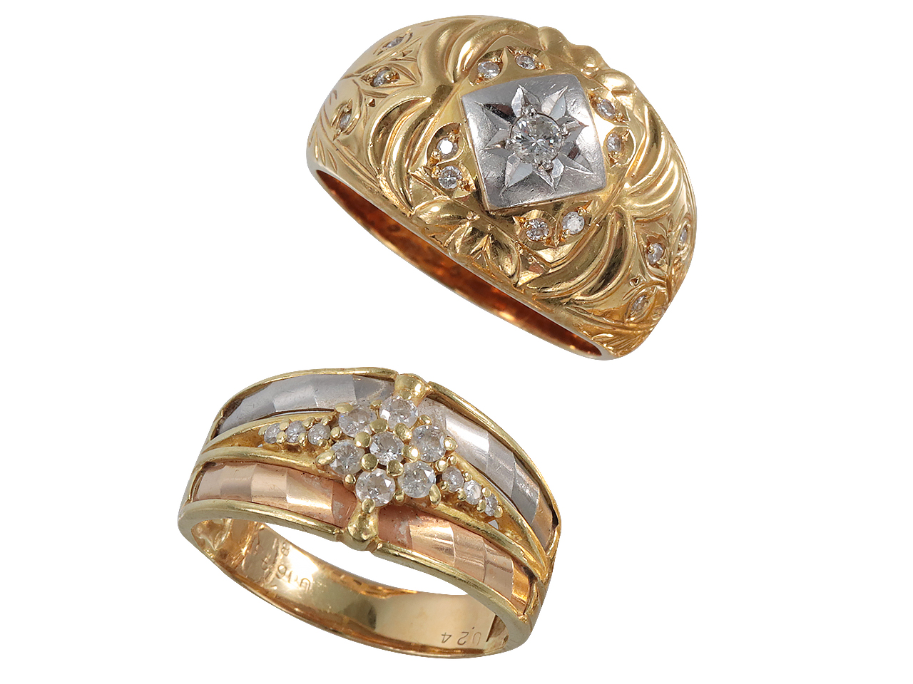 母の形見リングから14石を集めて作った小ぶりなペンダント