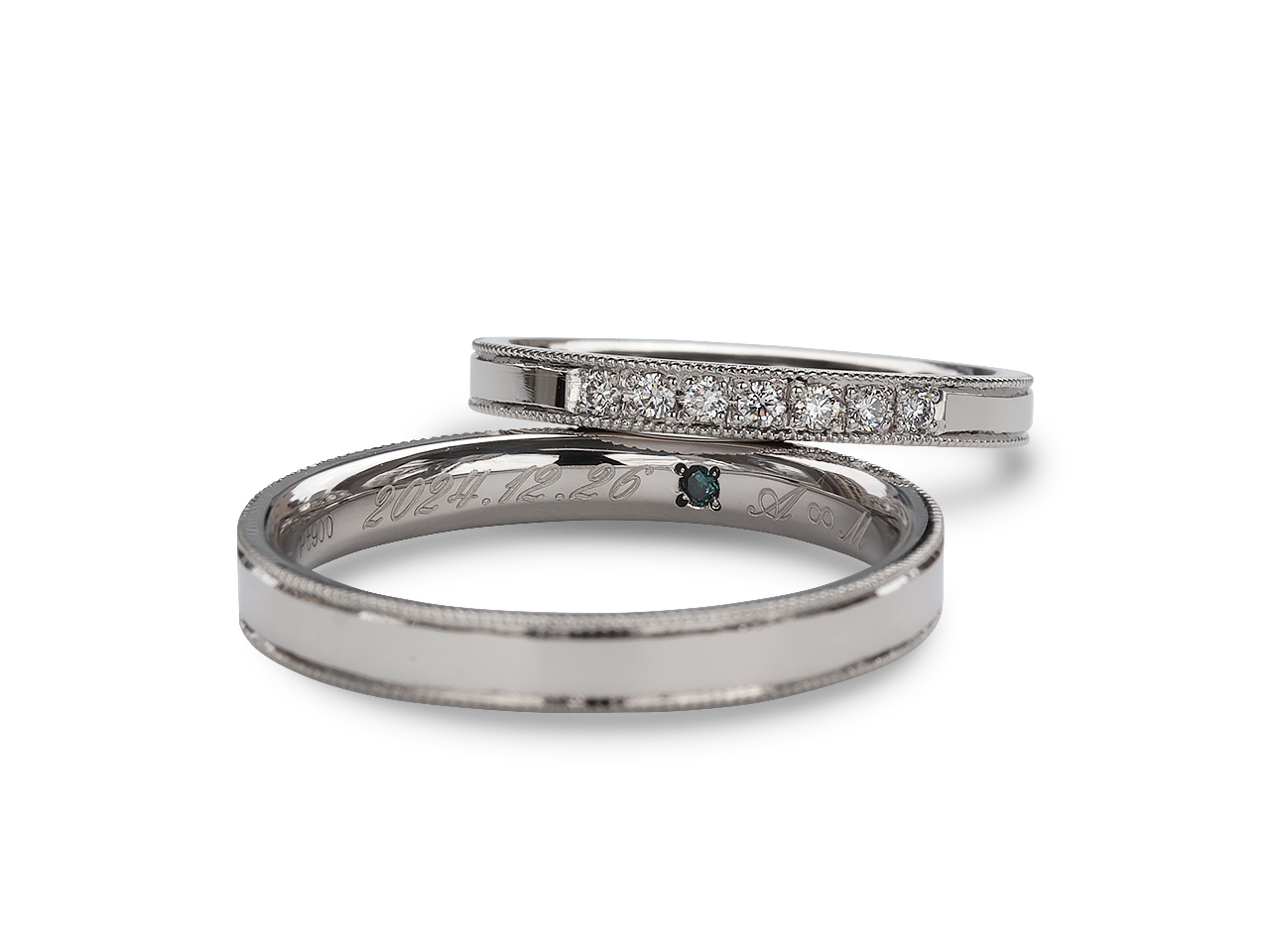 結婚指輪のオーダーで自分ならを形にしたミル打ちリング