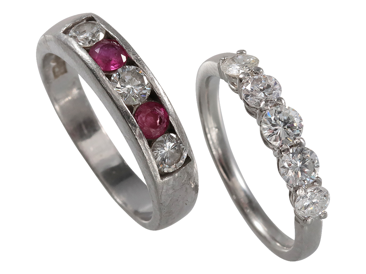 受け継いだ2本の指輪ダイヤ8石でハーフエタニティリフォームへ