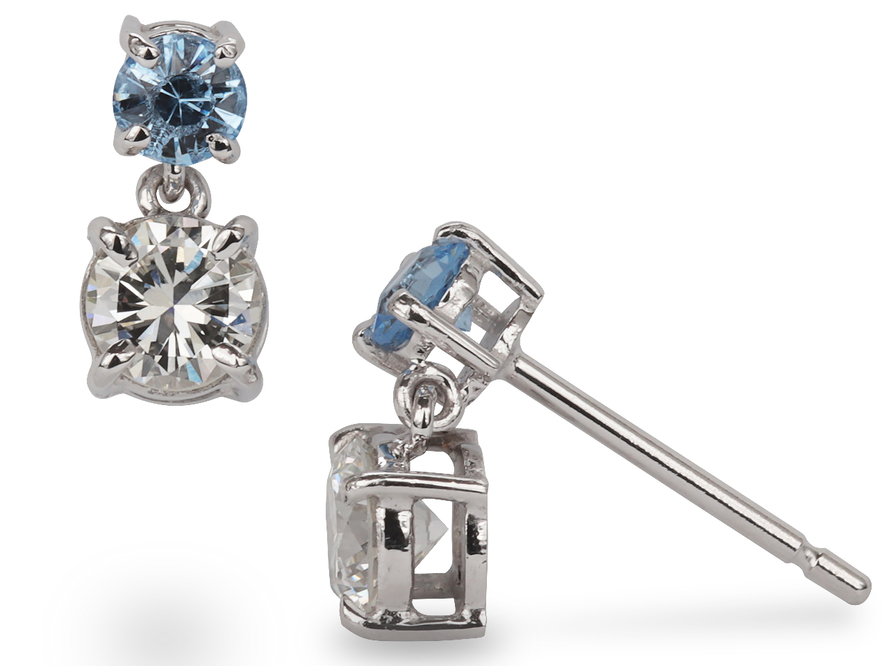 母のダイヤと祖母のブルー。二つの想いを結ぶリフォームピアス