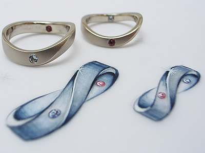 メビウスの輪のような結婚指輪